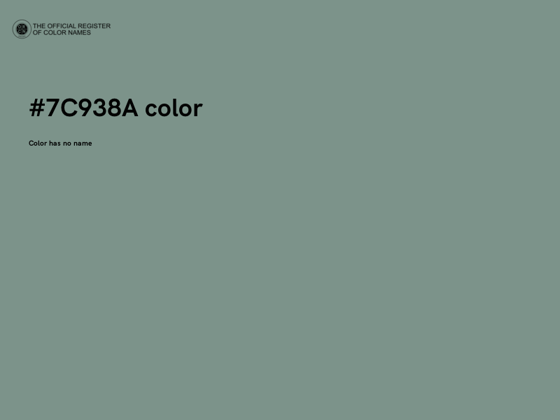 #7C938A color image