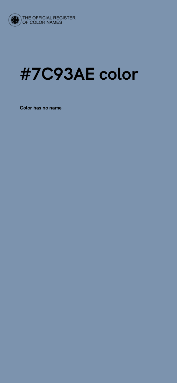 #7C93AE color image
