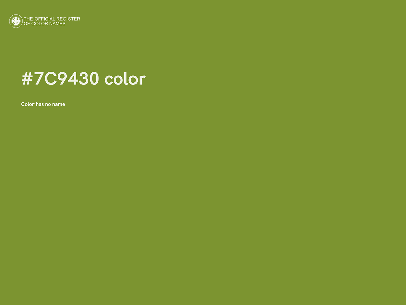 #7C9430 color image