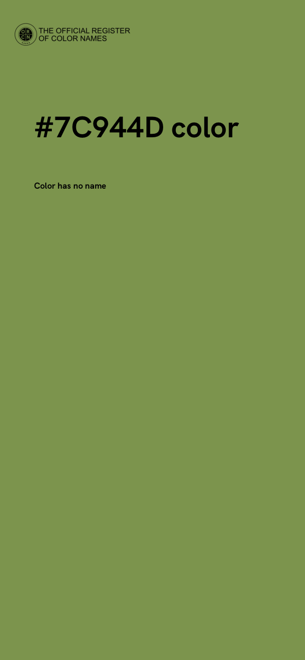 #7C944D color image