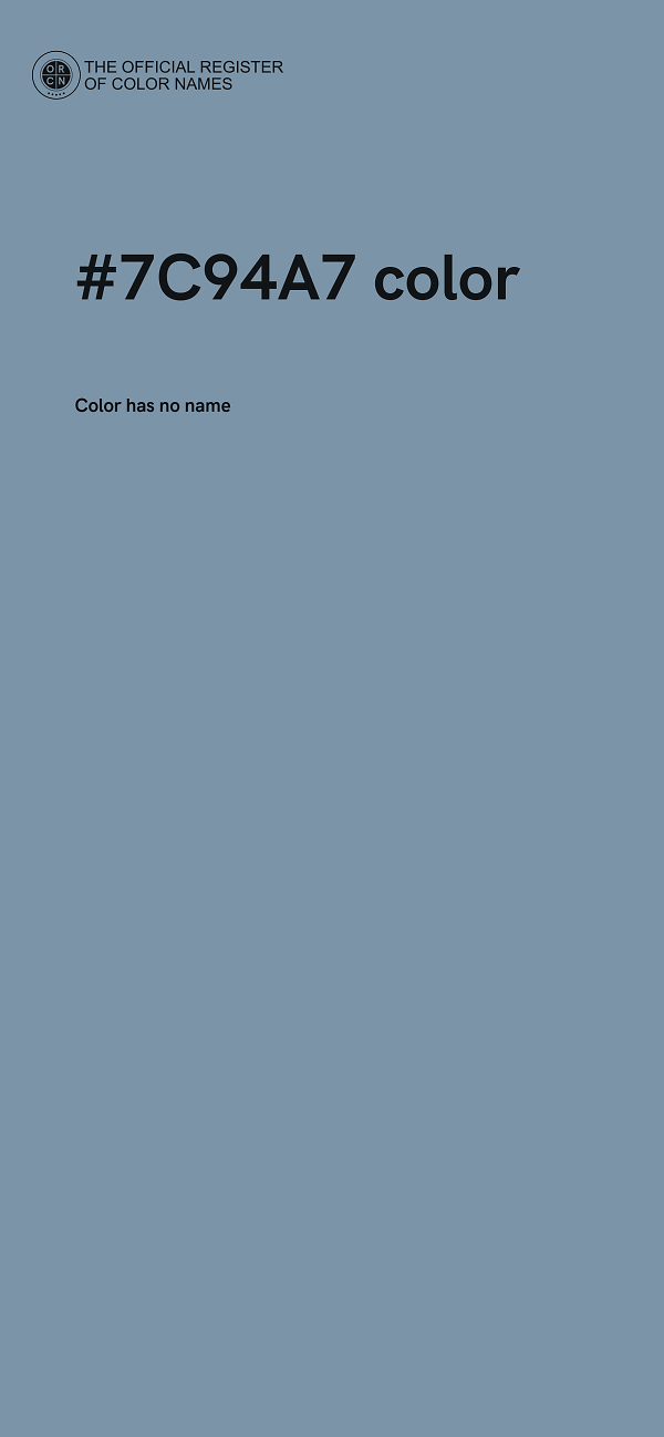 #7C94A7 color image