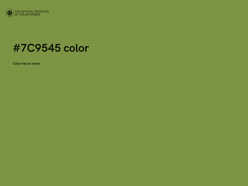 #7C9545 color image