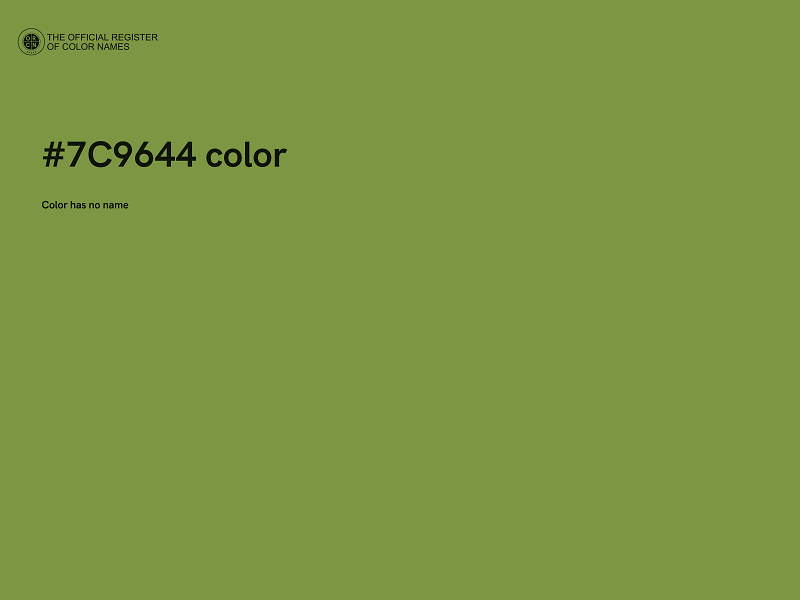 #7C9644 color image