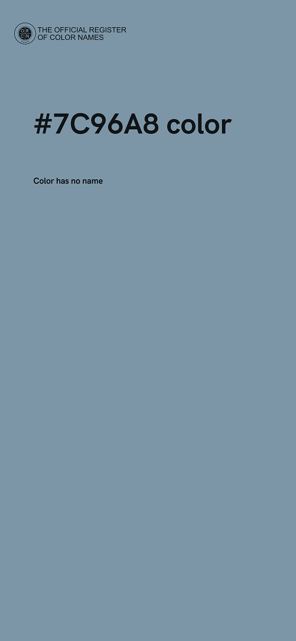 #7C96A8 color image
