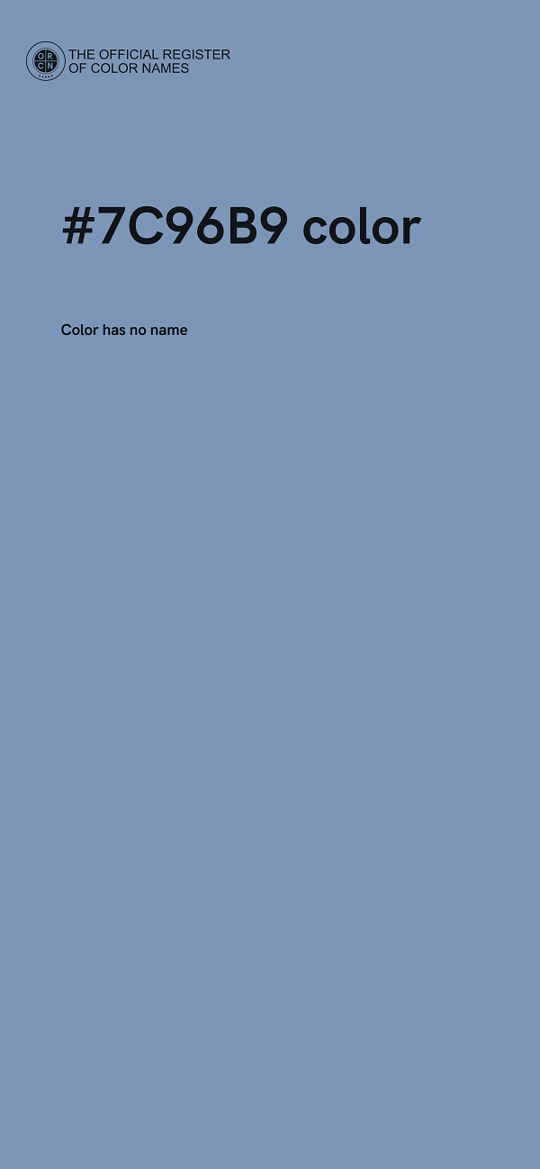 #7C96B9 color image