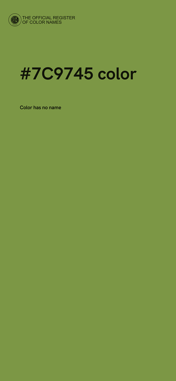 #7C9745 color image
