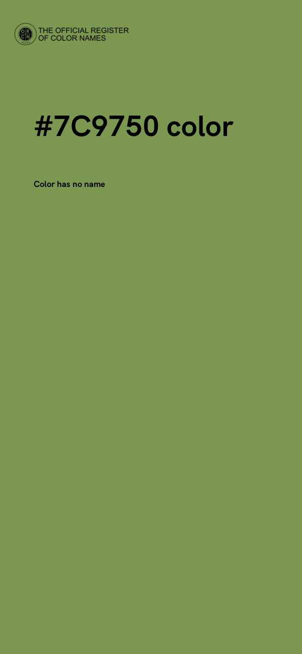 #7C9750 color image
