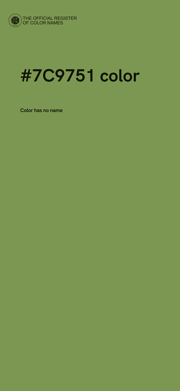 #7C9751 color image