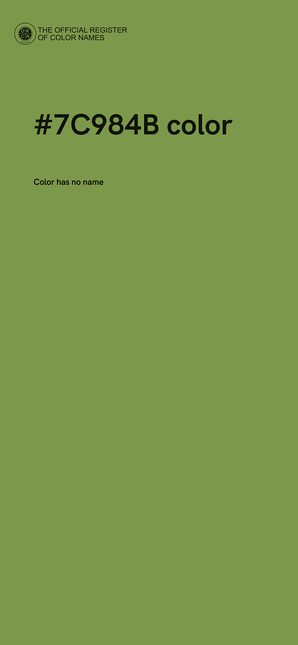 #7C984B color image
