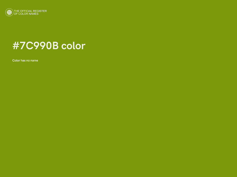 #7C990B color image