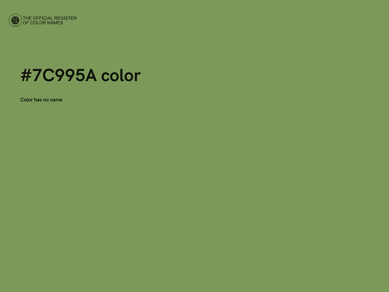 #7C995A color image