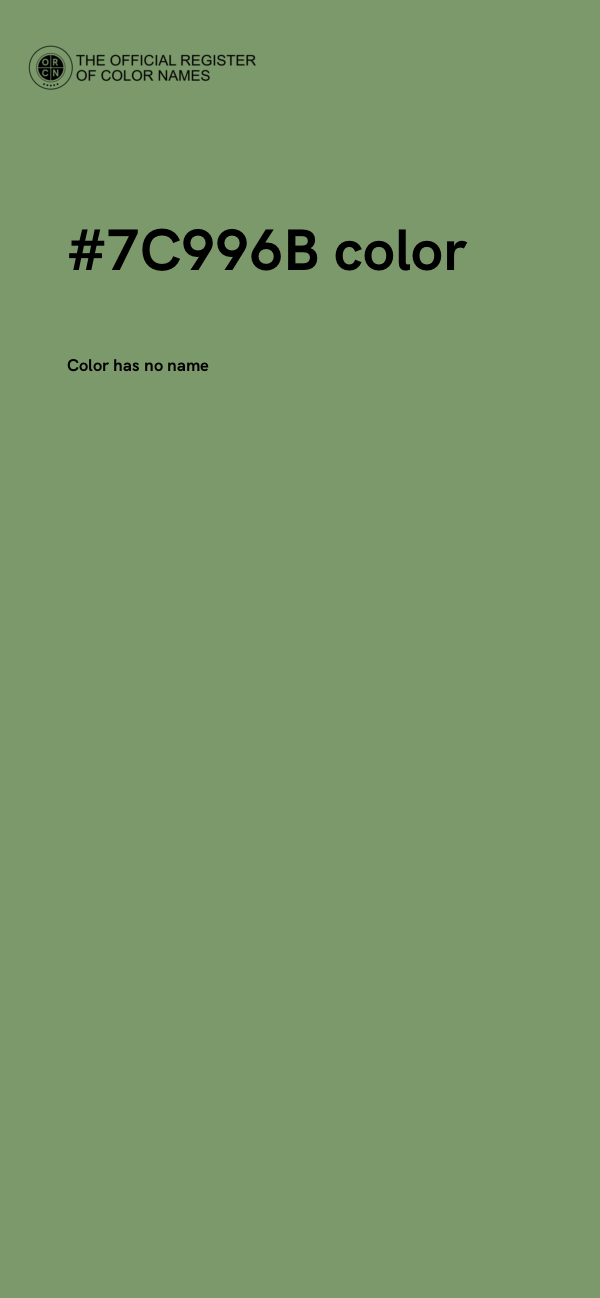 #7C996B color image