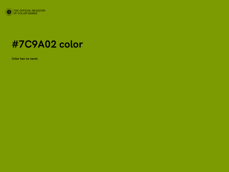 #7C9A02 color image