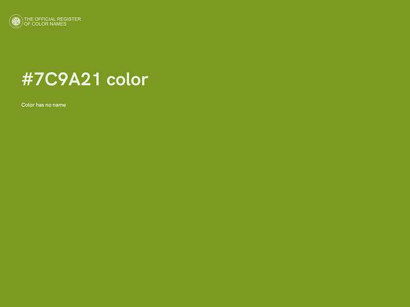 #7C9A21 color image