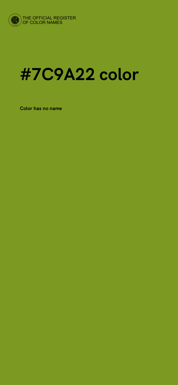 #7C9A22 color image