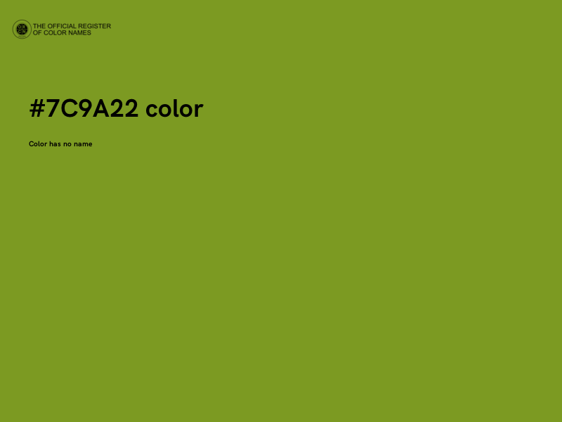 #7C9A22 color image