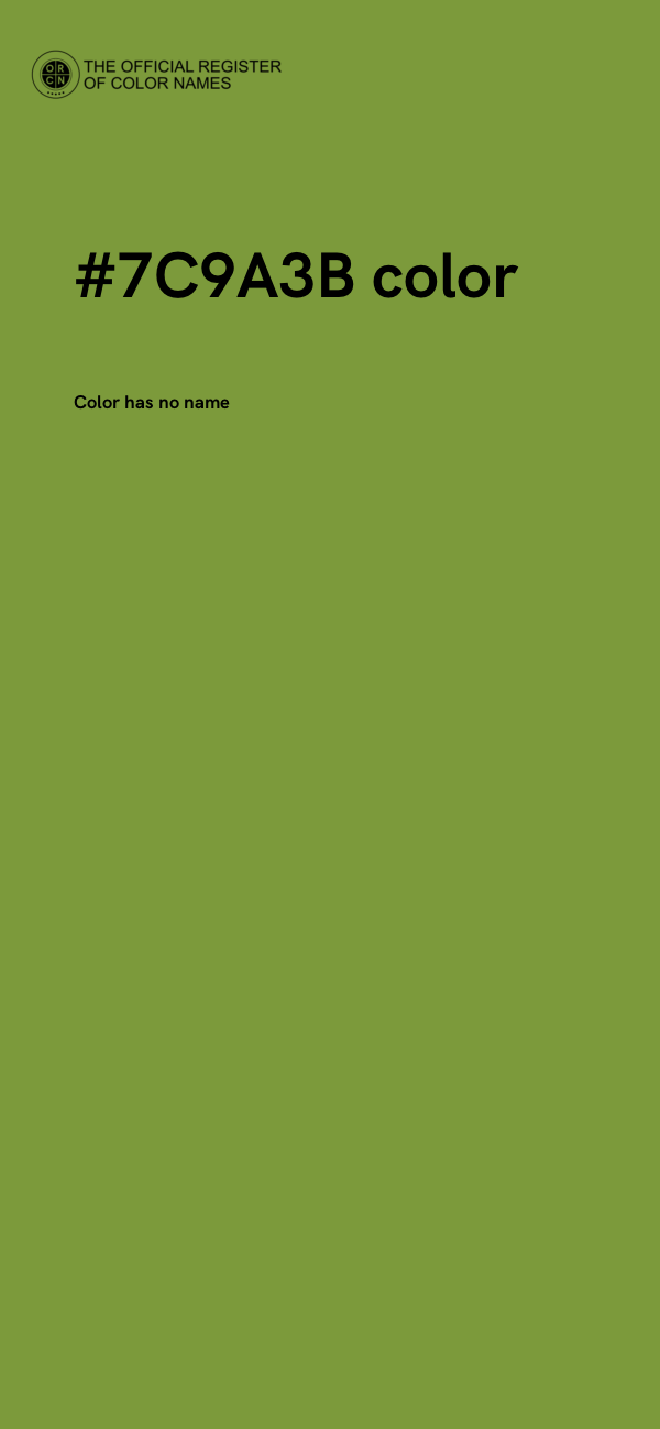 #7C9A3B color image