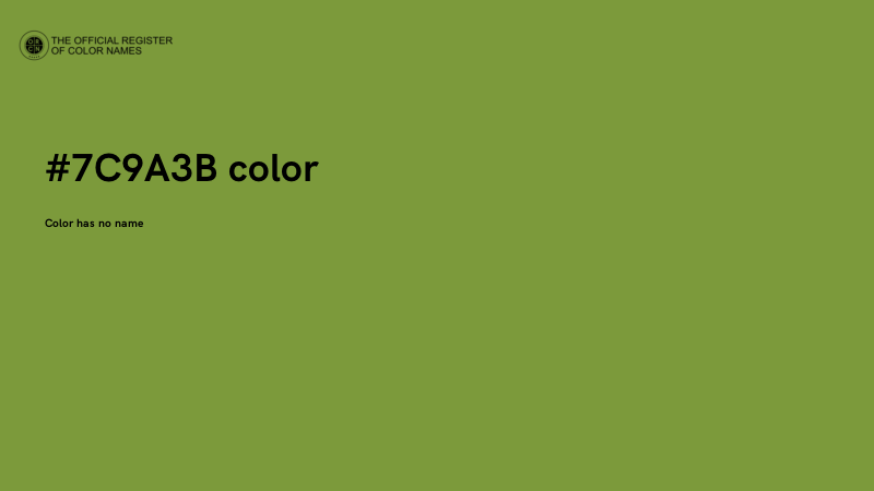#7C9A3B color image