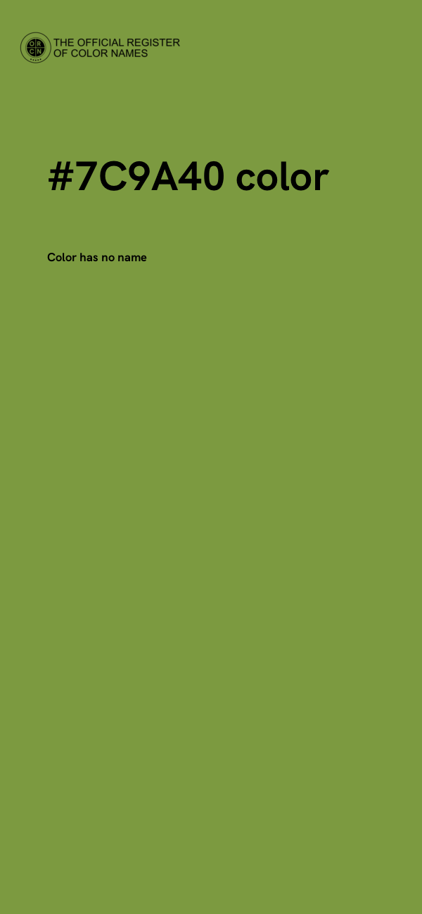 #7C9A40 color image