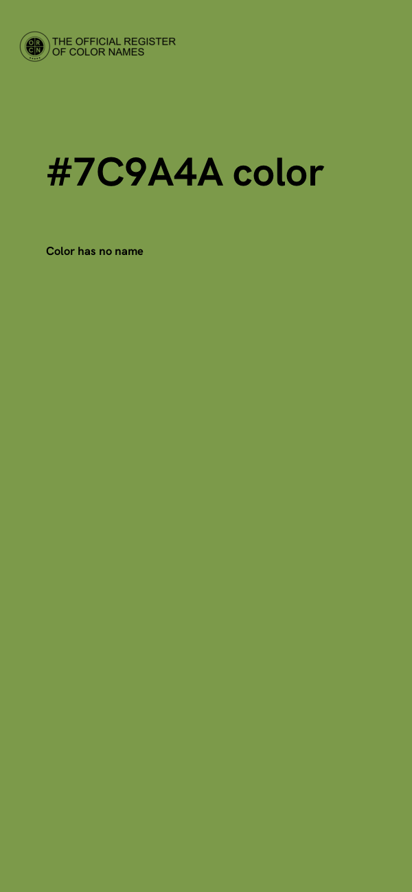 #7C9A4A color image