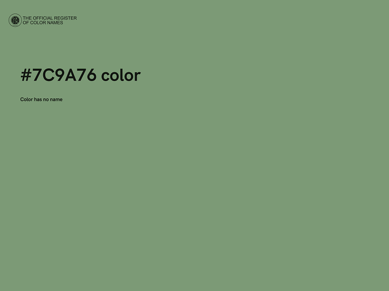 #7C9A76 color image