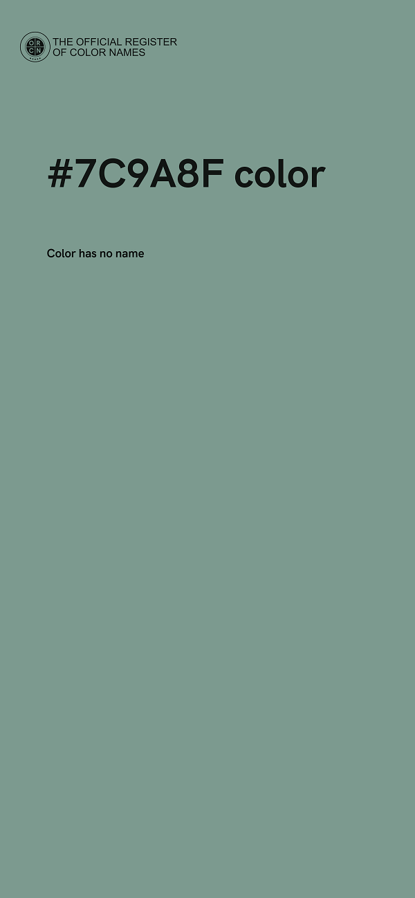 #7C9A8F color image