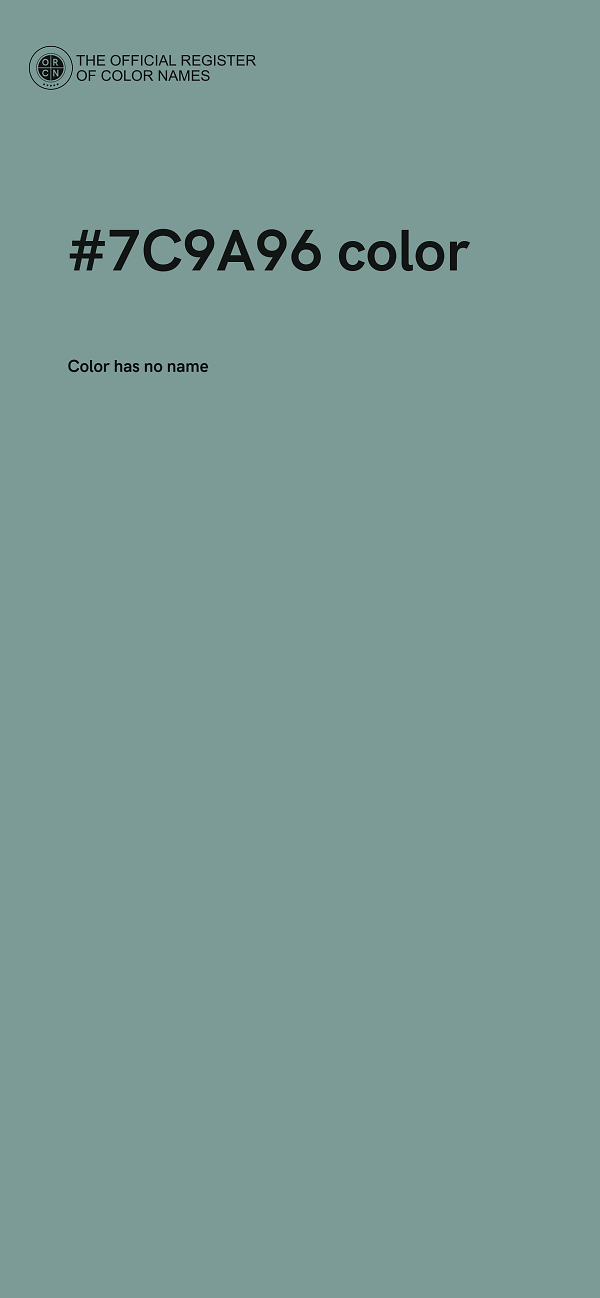 #7C9A96 color image