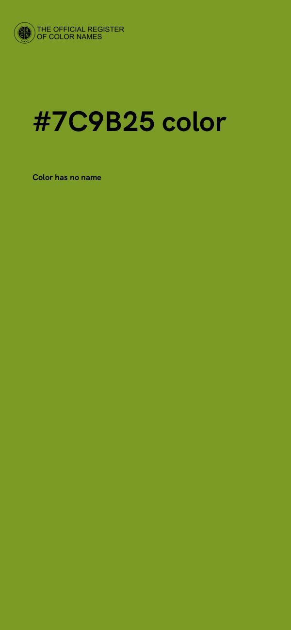 #7C9B25 color image