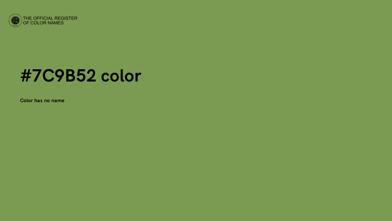 #7C9B52 color image