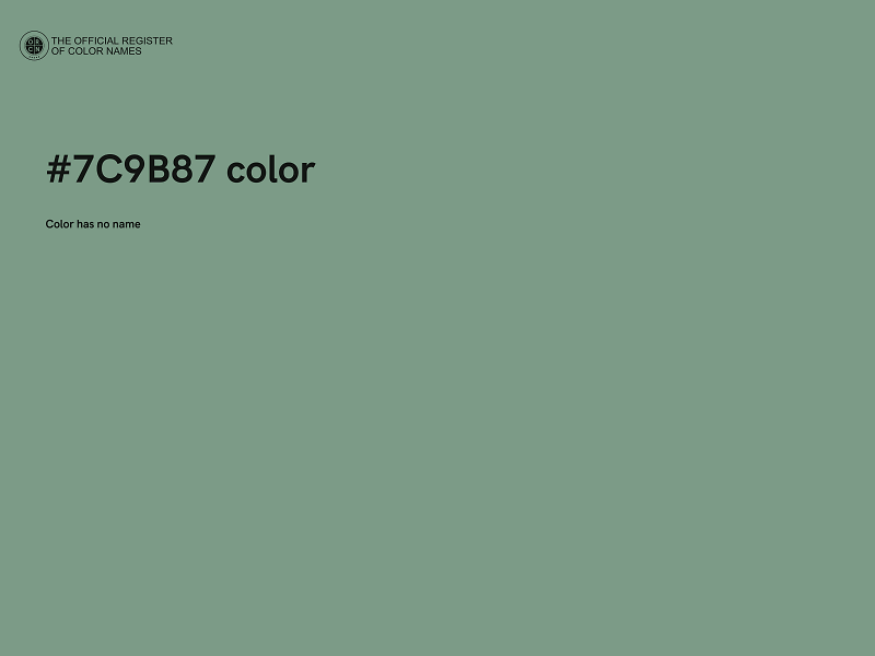#7C9B87 color image