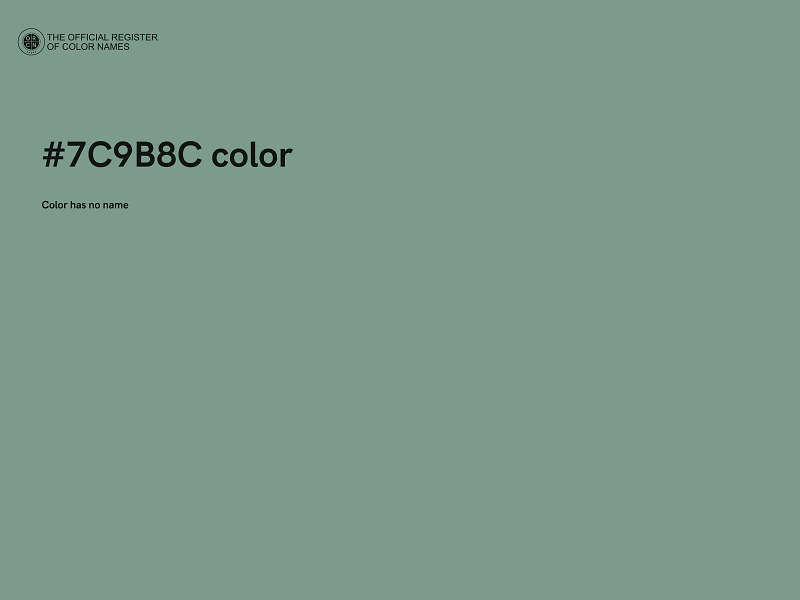 #7C9B8C color image