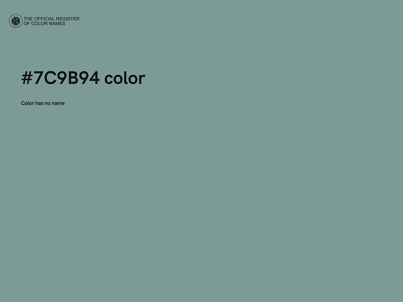 #7C9B94 color image