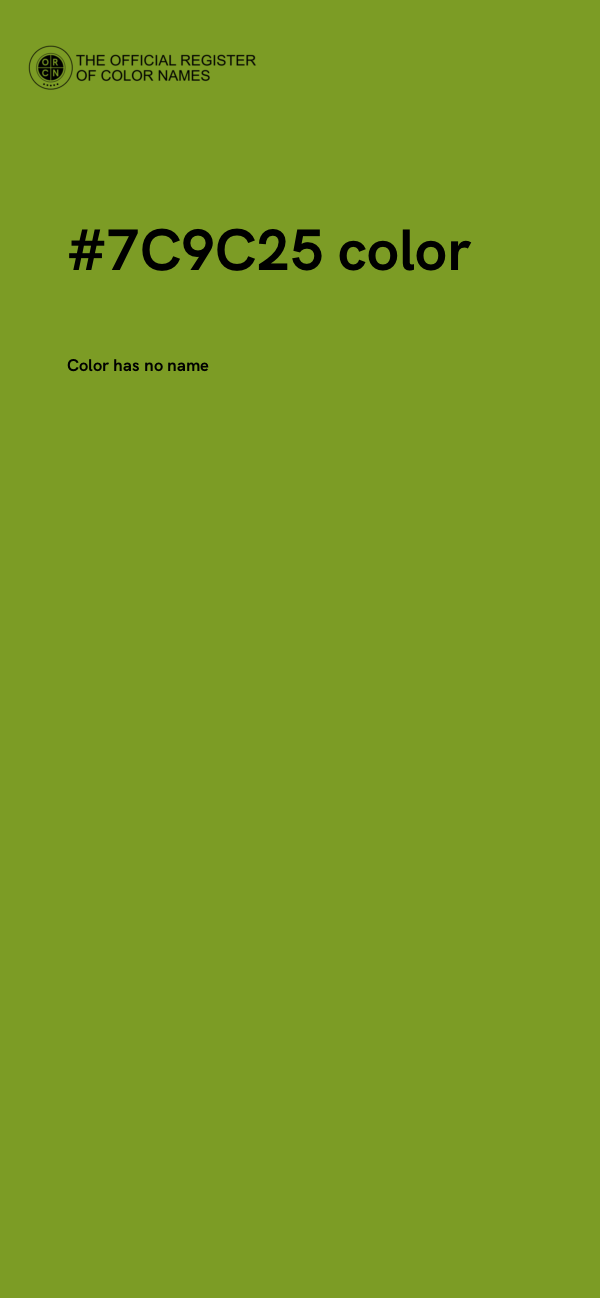 #7C9C25 color image