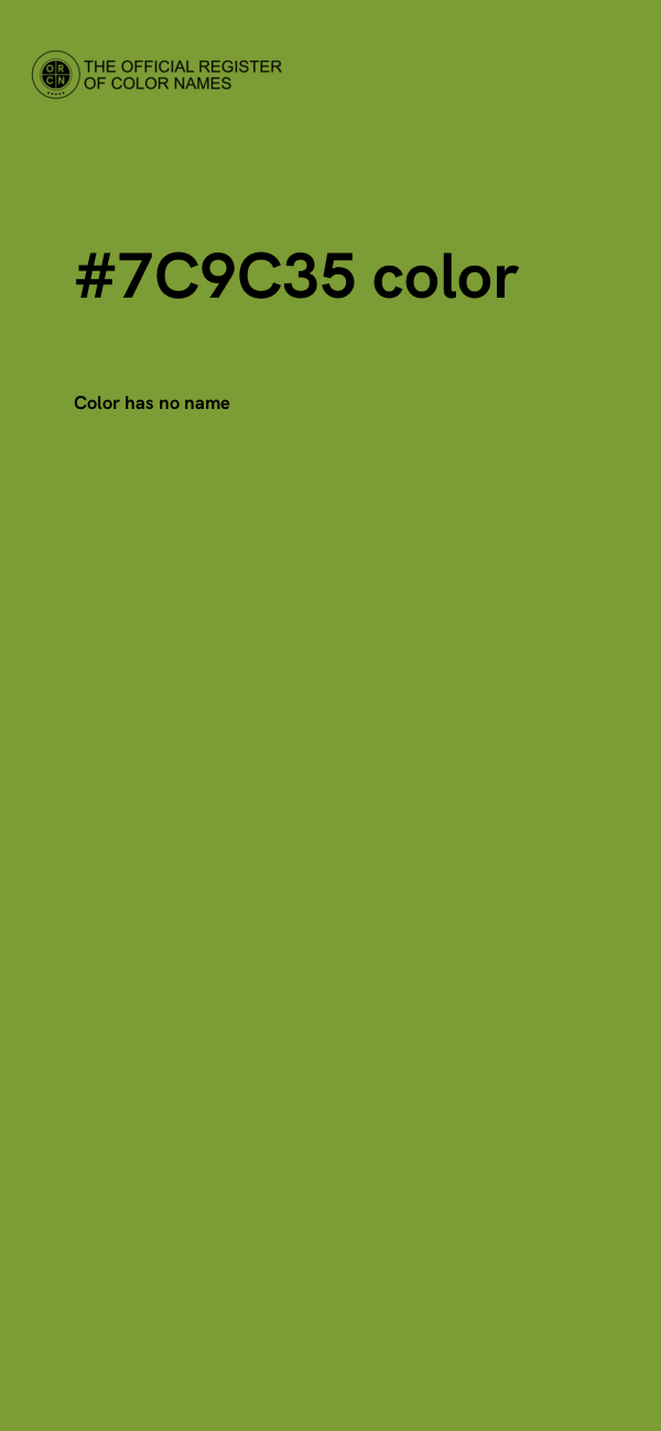 #7C9C35 color image