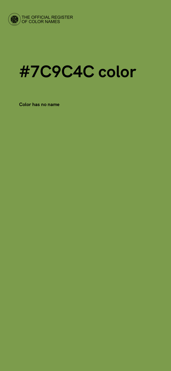 #7C9C4C color image