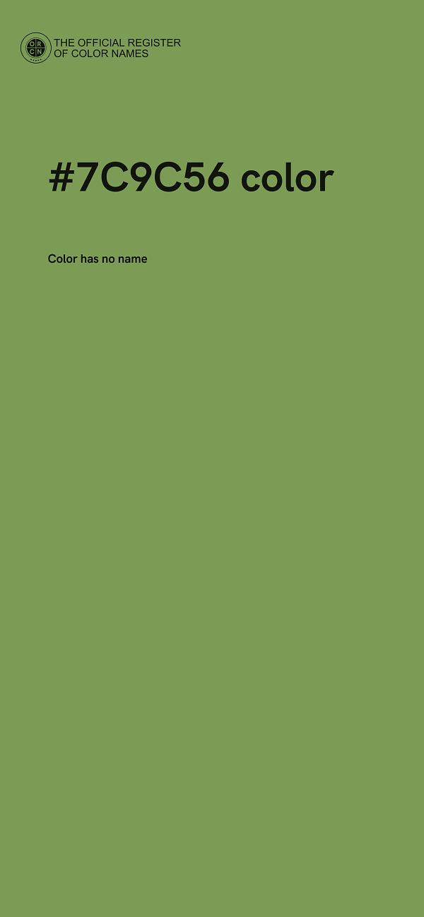 #7C9C56 color image