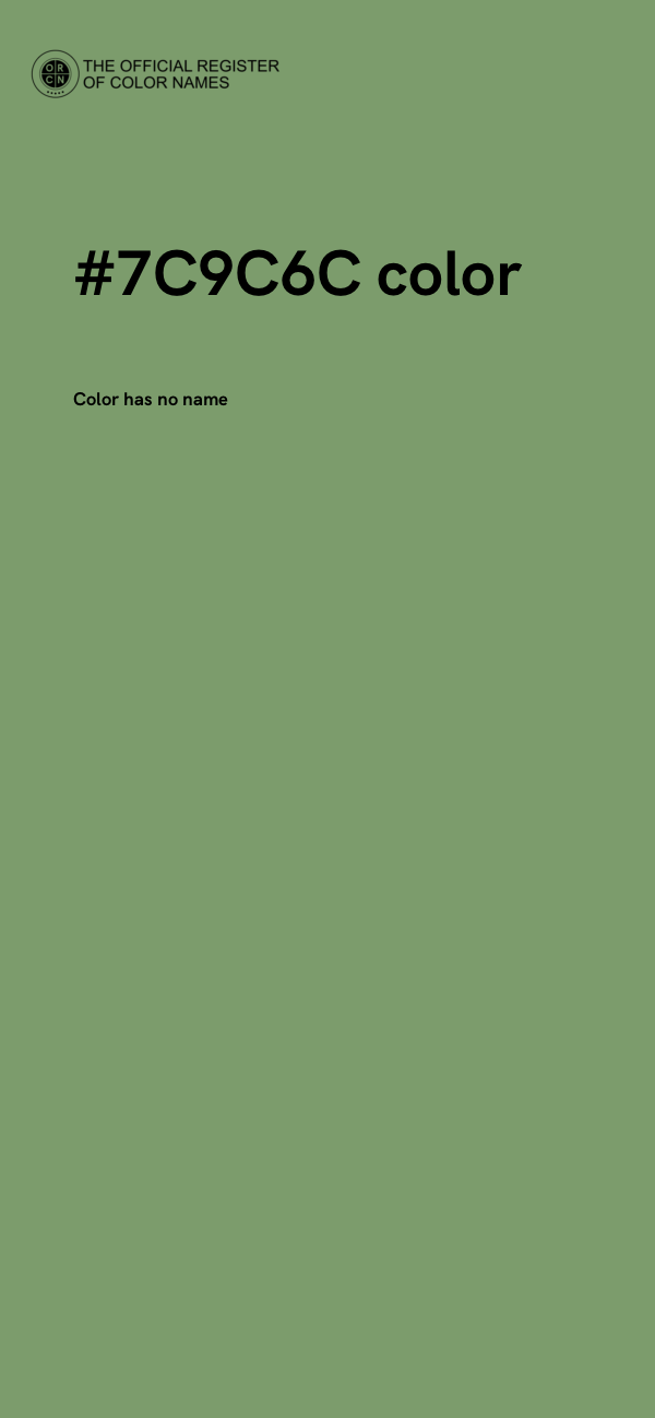 #7C9C6C color image