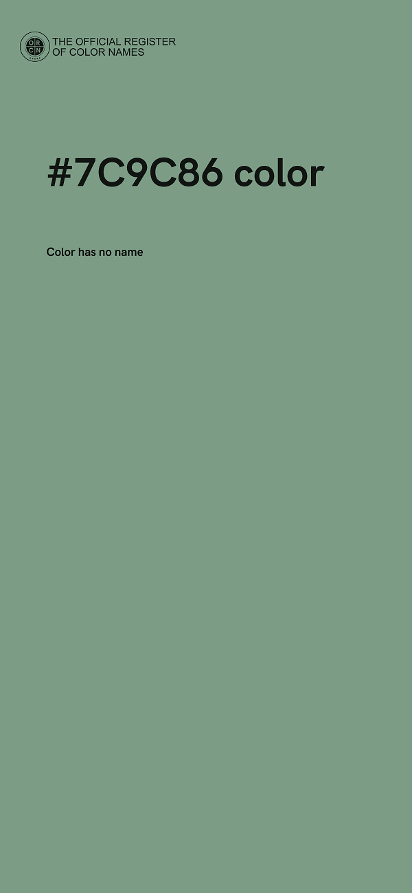 #7C9C86 color image