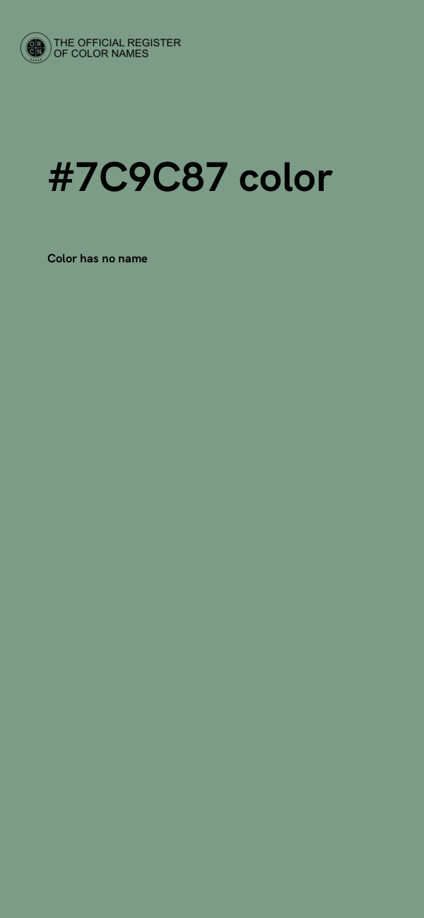 #7C9C87 color image