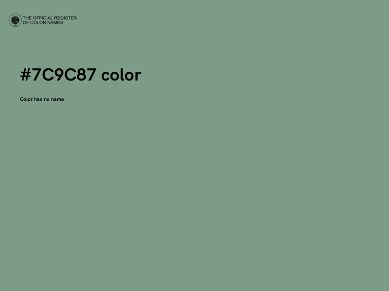 #7C9C87 color image