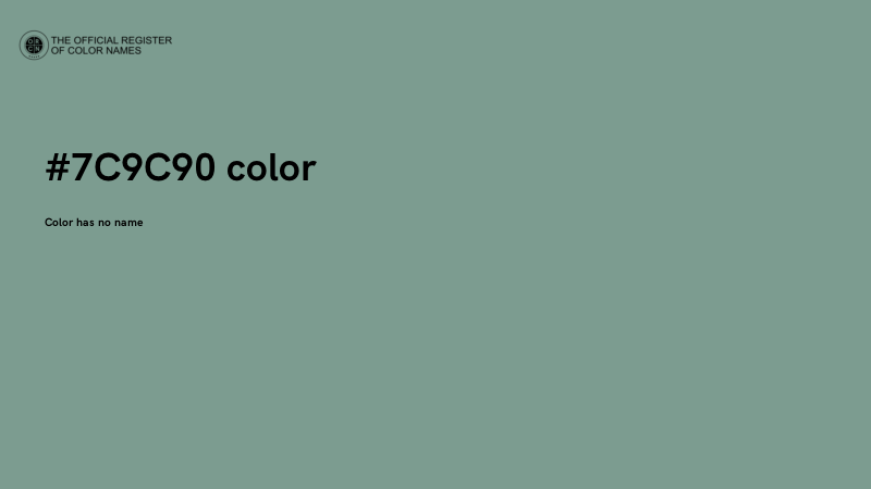 #7C9C90 color image