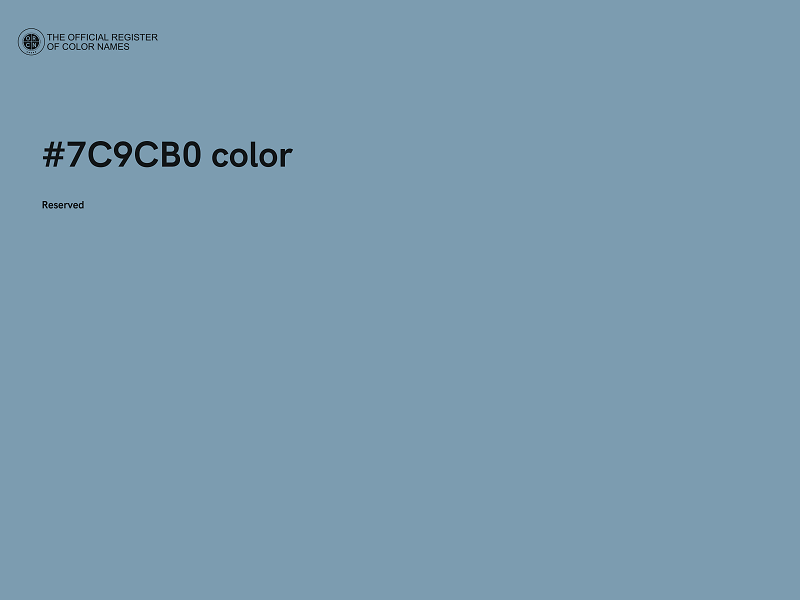 #7C9CB0 color image