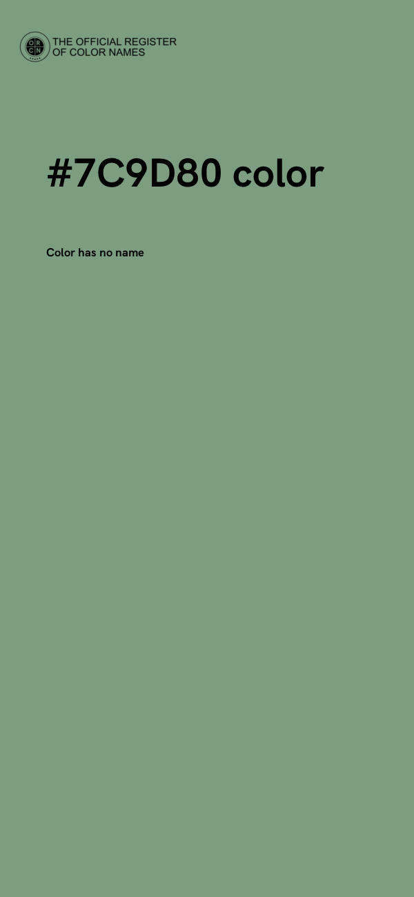 #7C9D80 color image