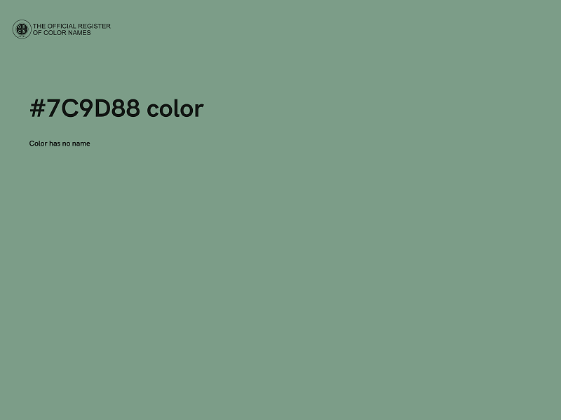 #7C9D88 color image