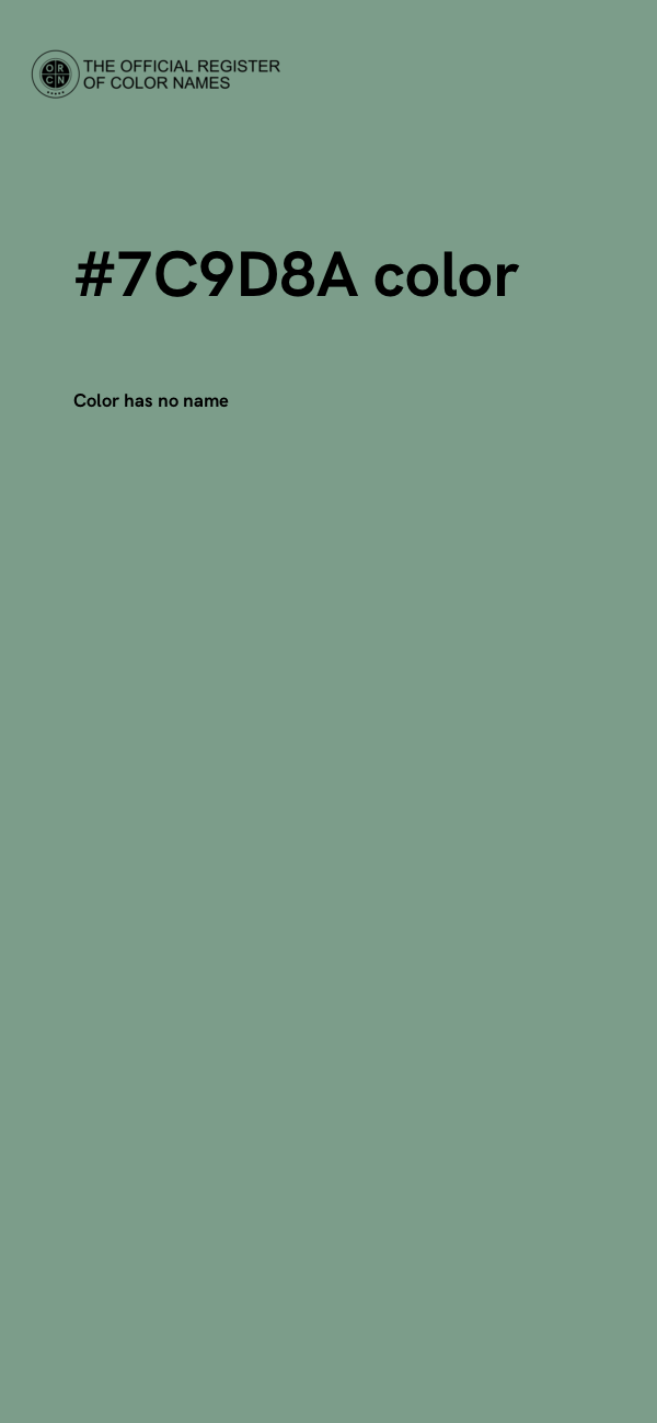 #7C9D8A color image
