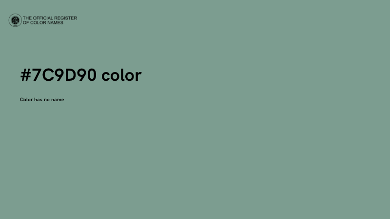 #7C9D90 color image