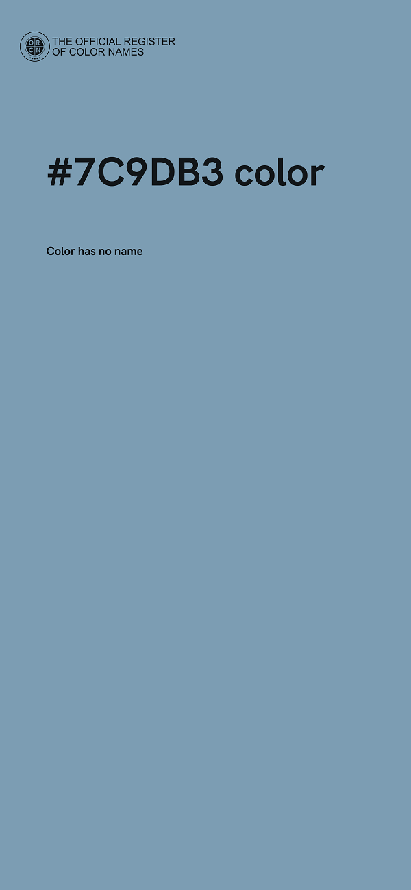 #7C9DB3 color image