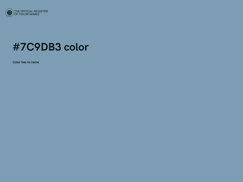 #7C9DB3 color image