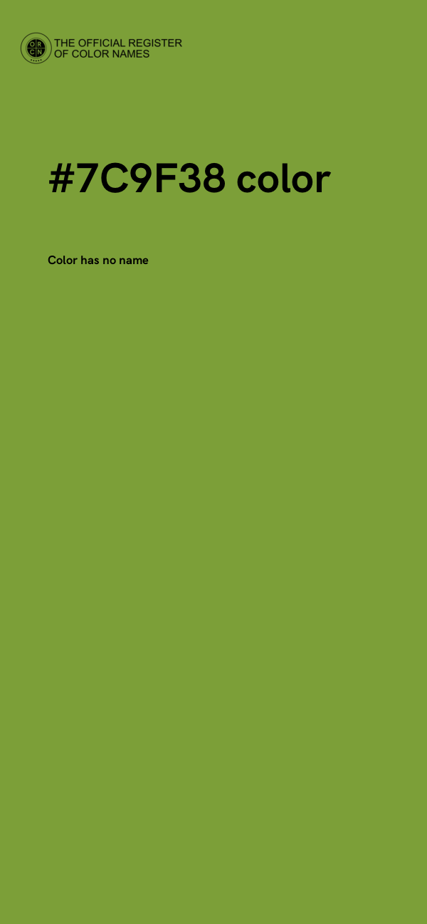 #7C9F38 color image