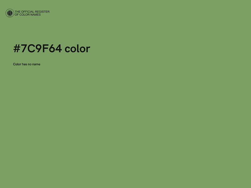 #7C9F64 color image